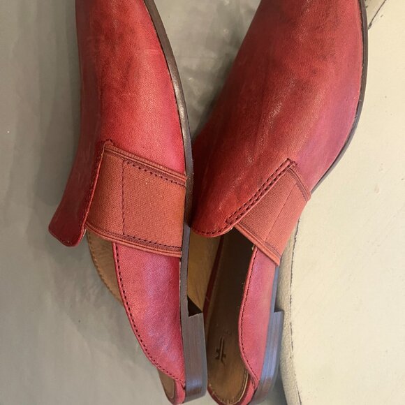 Frye Terri Gore Red Clay leather mules - Picture 9 of 12